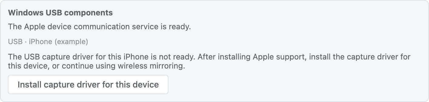 Check the capture driver