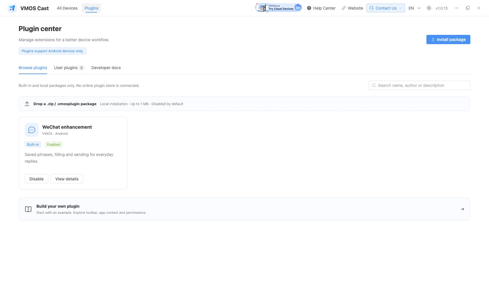 Plugin Center